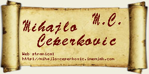 Mihajlo Čeperković vizit kartica